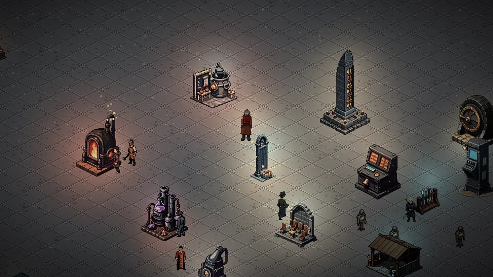 Traders, stalls, forges and a tall stone memorial on the pale deck of the Spine, the market street inside the Long Mercy.